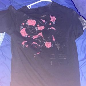 Chrome hearts esque type of tee with flowers